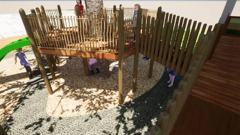 Playground landscaping render - 4